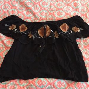 Off the shoulder floral top